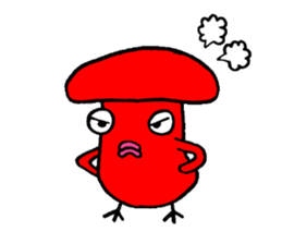 Birds mushrooms sticker #10728096