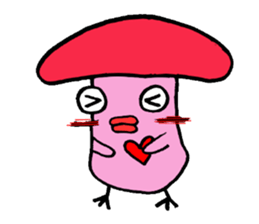 Birds mushrooms sticker #10728097