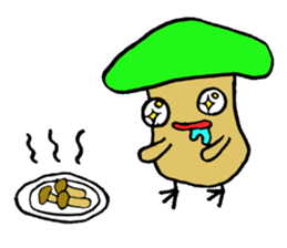 Birds mushrooms sticker #10728099