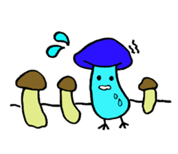 Birds mushrooms sticker #10728100