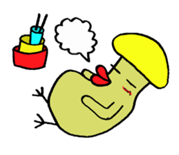 Birds mushrooms sticker #10728101