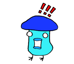 Birds mushrooms sticker #10728103