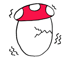 Birds mushrooms sticker #10728105