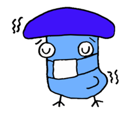 Birds mushrooms sticker #10728115