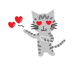 Stripes' s cat sticker #10729284