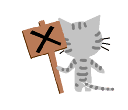 Stripes' s cat sticker #10729289