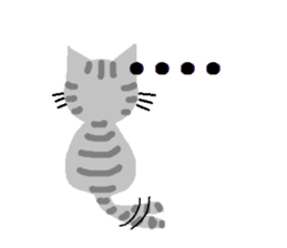 Stripes' s cat sticker #10729297