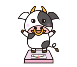 Cow cute animal sticker #10732752