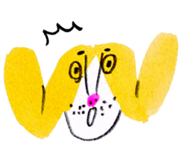 funny yellow dog sticker #10733303