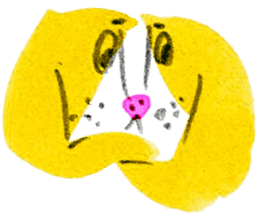 funny yellow dog sticker #10733308