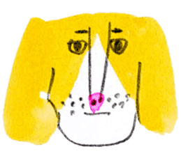 funny yellow dog sticker #10733312