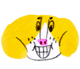 funny yellow dog sticker #10733322