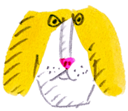 funny yellow dog sticker #10733324