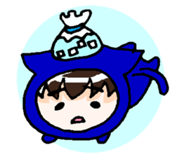 Rabbit and Cat's animal suit sticker #10735070