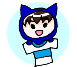 Rabbit and Cat's animal suit sticker #10735071