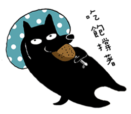 Little Black Dog sticker #10735372