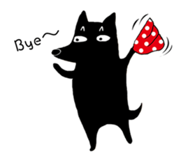 Little Black Dog sticker #10735403