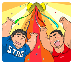 sports,Senior Aota and his junior Akao. sticker #10735687