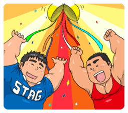 sports,Senior Aota and his junior Akao. sticker #10735687