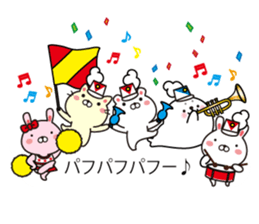 Rabbit and fun animals balloon sticker #10735729