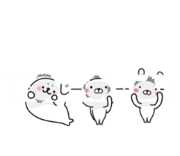 Rabbit and fun animals balloon sticker #10735732