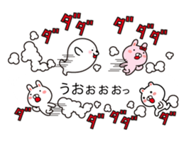 Rabbit and fun animals balloon sticker #10735742