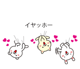 Rabbit and fun animals balloon sticker #10735746