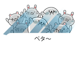 Rabbit and fun animals balloon sticker #10735748