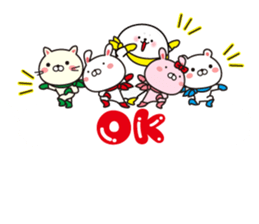 Rabbit and fun animals balloon sticker #10735754