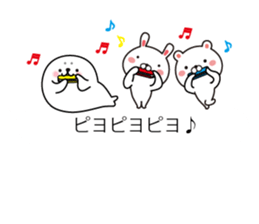 Rabbit and fun animals balloon sticker #10735763