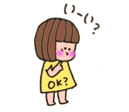 girl of two years old sticker #10736644