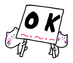 Warm fuzzy white cat sticker sticker #10737850