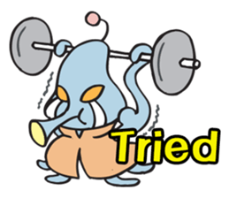 alien squid and squirrel friends sticker #10738334