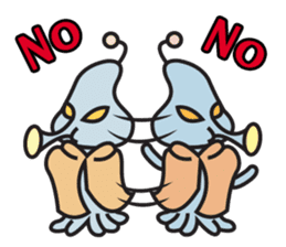 alien squid and squirrel friends sticker #10738341