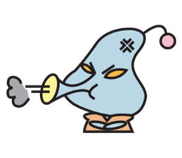 alien squid and squirrel friends sticker #10738348