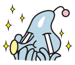 alien squid and squirrel friends sticker #10738351