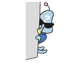 alien squid and squirrel friends sticker #10738355