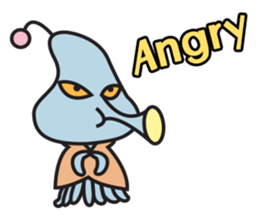 alien squid and squirrel friends sticker #10738357