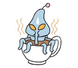 alien squid and squirrel friends sticker #10738363