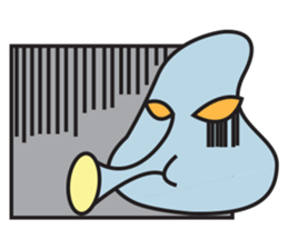 alien squid and squirrel friends sticker #10738365