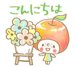 Apple girl sticker sticker #10738569