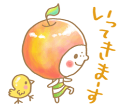 Apple girl sticker sticker #10738573