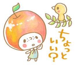 Apple girl sticker sticker #10738597