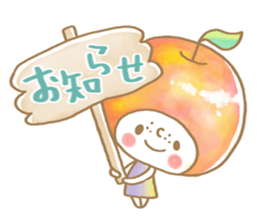 Apple girl sticker sticker #10738601