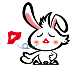 Waking rabbit sticker #10739092