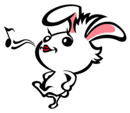 Waking rabbit sticker #10739101