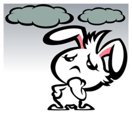Waking rabbit sticker #10739120