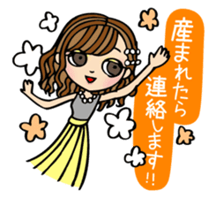 It can be used!Pregnant woman's Sticker! sticker #10740174