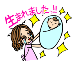 It can be used!Pregnant woman's Sticker! sticker #10740204