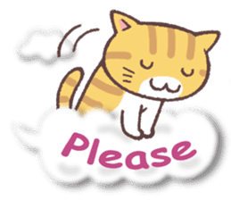 Cat riding a cloud (English) sticker #10740716